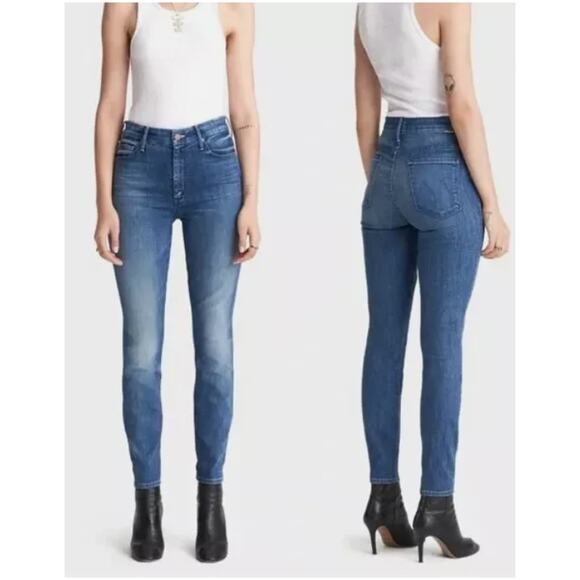 Mother High Waisted The Looker Ankle Jeans in Double Shot Espresso Size 25 - Picture 1 of 8